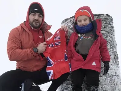 Boy, 9, becomes youngest amputee to conquer Three Peaks in under 24 hours
