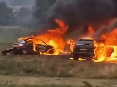 Cars set on fire at A66 crash memorial as 200 officers deployed