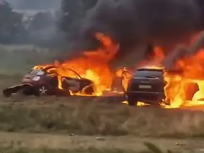 Cars set on fire at A66 crash memorial as 200 police officers deployed