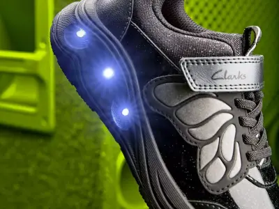 Clarks Light-Up School Shoes £25 with TopCashback Trick