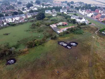 Drone footage shows charred remains after A66 vigil car fires