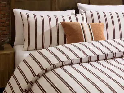 Dusk Noa Stripe Bedding Set at £32 Praised as 'Champagne Quality'