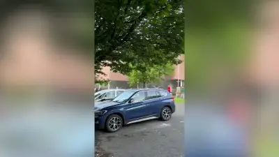 Firefighters tackle car park blaze at Glasgow Tesco as shoppers flee