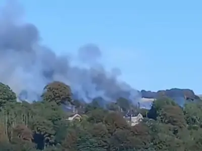 Five homes destroyed in Caerphilly borough fire; 12 crews battle blaze