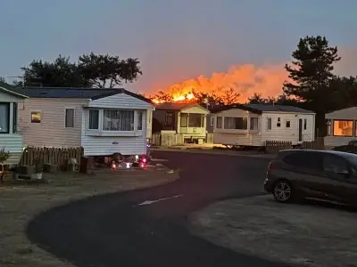 Formby dunes fire: Six engines battle 300m gorse blaze
