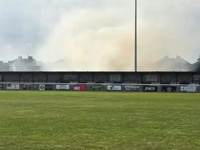 Investigation after fire near Ashington AFC ground