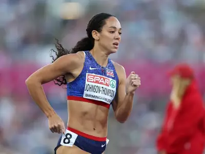 Katarina Johnson-Thompson supported by Jodie Comer after difficult update