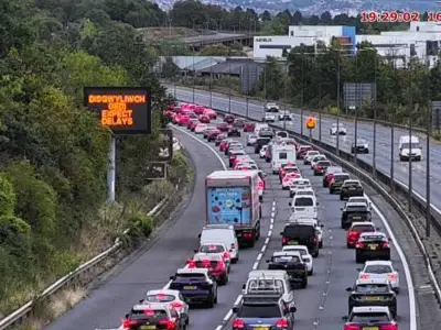 M4 Gridlock as Arsenal and Man City Fans Leave Wales