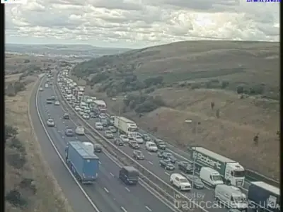 M62 Eastbound Delays After Car Fire Shuts Two Lanes