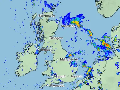 Met Office maps show 72 UK areas face rain on bank holiday Monday