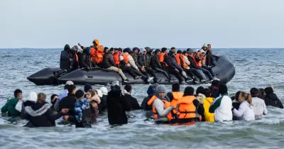 Migrant 'mega-dinghy' carrying 160 people catches fire in Channel