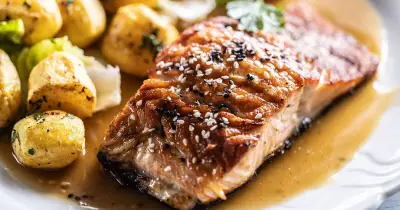Miso paste makes oven salmon tastier in 9 minutes
