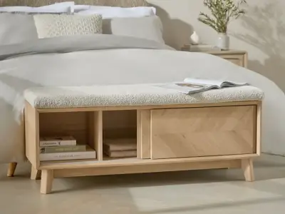 Oak Storage Trunk Doubles as Bench, Slashed by £170 in Next Sale