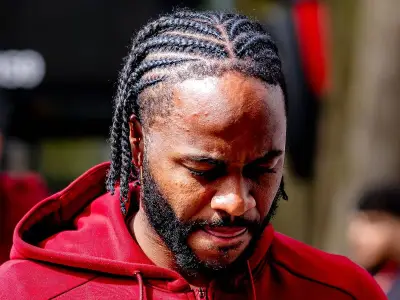 Raheem Sterling coaches at RS7 Academy while searching for new club