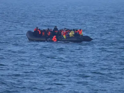 Record 230 migrants cross Channel in dangerous mega dinghy