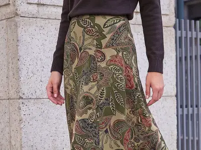 Roman's £19 skirt in a dozen prints can be thrown on with autumn boots and shoes