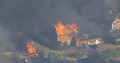 Sky News host caught in shock hot mic outburst at horror fire scenes