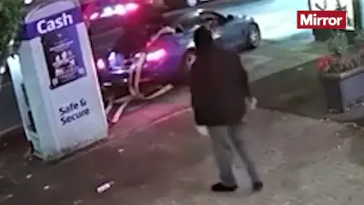 Thieves Tow Away Cash Machine in Seconds in London