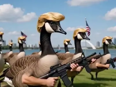 Trump shares AI video of gun-toting 'Donald Ducks' in Canada jab