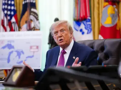 Trump signs order to rename Lake Ontario as Lake America amid Canada trade war