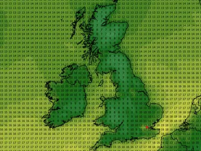 UK weather maps show 7C morning chill with 40 areas below 10C full list