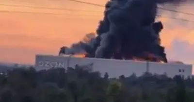 Ukrainian drone strike sets major Ozon logistics hub ablaze in Russia