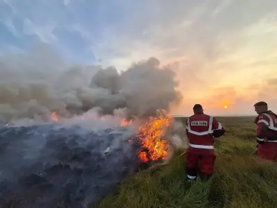 Welsh firefighters share wildfire images and thank families