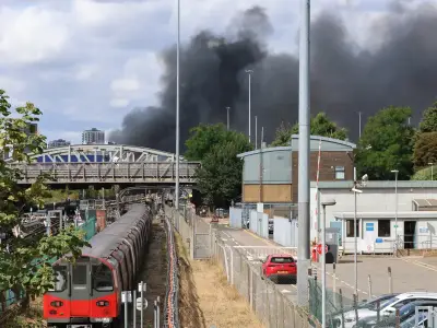Wembley travel chaos fears after huge fire near stadium