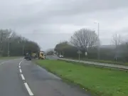 A48 Bridgend partially closed after vehicle fire, police at scene