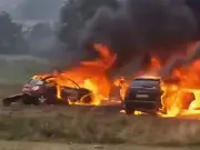 A66 crash memorial sees cars set on fire as 200 police deployed