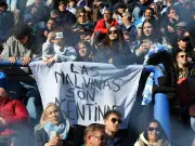 Argentina fans reignite Falklands row with banner at rugby match