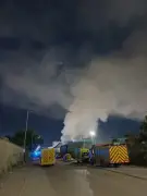 Around 100 firefighters tackle large blaze in east London