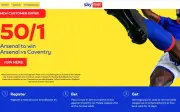 Arsenal vs Coventry: Sky Bet 50/1 Enhanced Odds Offer