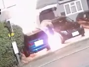 Arsonist sets own hand on fire while torching family cars in Slough