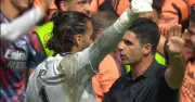Arteta in intense exchange with Raya after Arsenal goal vs Man City