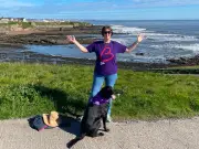 Blood cancer survivor completes 100th parkrun with dog Tank