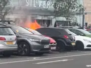 Car bursts into flames at Glasgow shopping centre as public warned it could explode