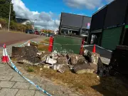 Car crashes into wall near Dowlais shop before driver flees