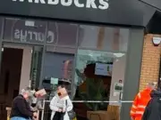 Car ploughs into Starbucks in Ayrshire as emergency services race to retail park