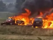 Cars set on fire at A66 crash memorial as 200 police officers deployed