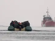 Channel rescue after mega dinghy fire with 160 migrants