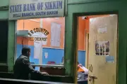 Christine Rodgers' best phone picture: a tense late-night bank scene in India