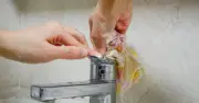 Clean taps with Coca-Cola to remove limescale and soap scum