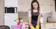 Cleaner's first step in kitchen cleaning routine revealed