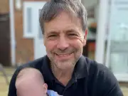 Dad diagnosed with breast cancer after finding lump while swimming