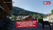 Dad swims all 10 Swiss lakes for son's rare condition