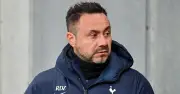 De Zerbi reveals foul-mouthed text to Spurs star Van Hecke