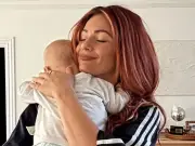 Dianne Buswell tears up as Joe Sugg makes baby son giggle before Strictly return
