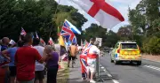 Dozens protest at RAF Barnham over asylum seeker plans