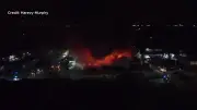 Drone footage shows scale of Bury New Road fire in Salford